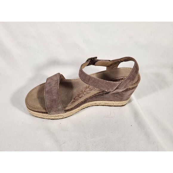 Aetrex Womens Suede Espadrille Sandal Brown Boho Y2K Summer 7 - Picture 7 of 10